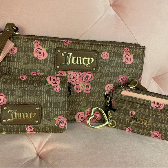 Juicy Couture 3pc  wristlet, bi-fold wallet & card holder - Picture 3 of 6